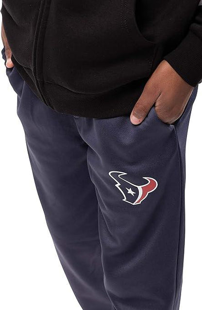 Ultra Game NFL Houston Texans Youth High Performance Moisture Wicking Fleece Jogger Sweatpants|Houston Texans - UltraGameShop