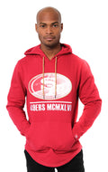 Ultra Game NFL San Francisco 49ers Mens Embroidered Fleece Hoodie Pullover Sweatshirt|San Francisco 49ers