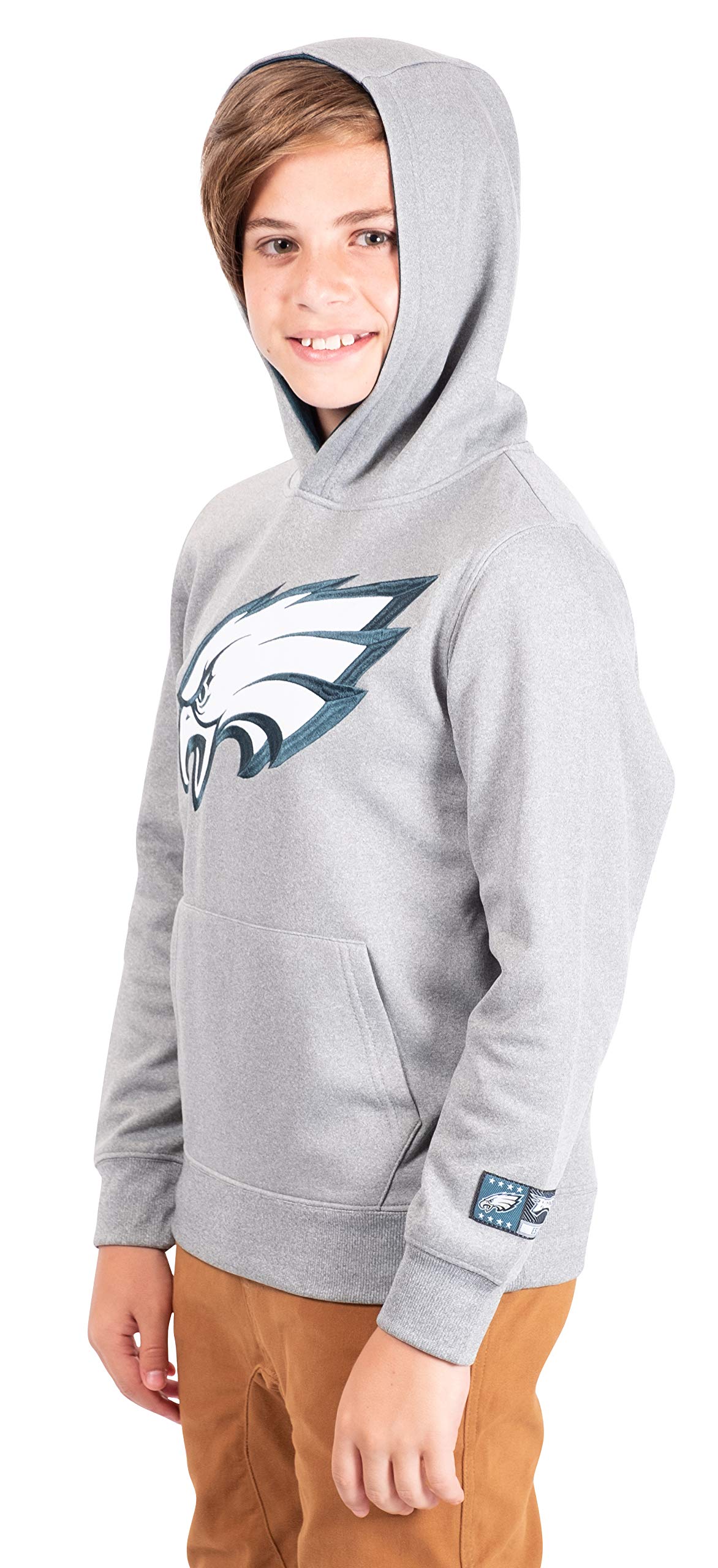 Ultra Game NFL Philadelphia Eagles Youth Extra Soft Fleece Pullover Hoodie Sweatshirt|Philadelphia Eagles