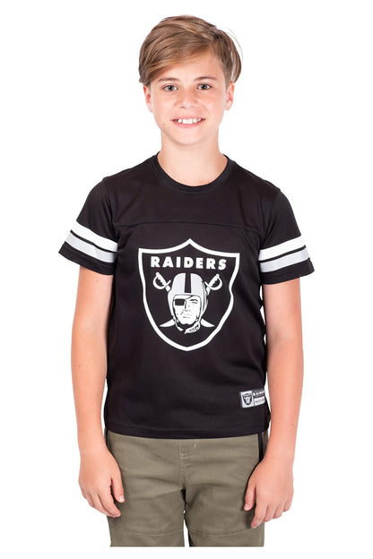 Ultra Game NFL Las Vegas Raiders Youth Soft Mesh Vintage Jersey T-Shirt|Las Vegas Raiders - UltraGameShop