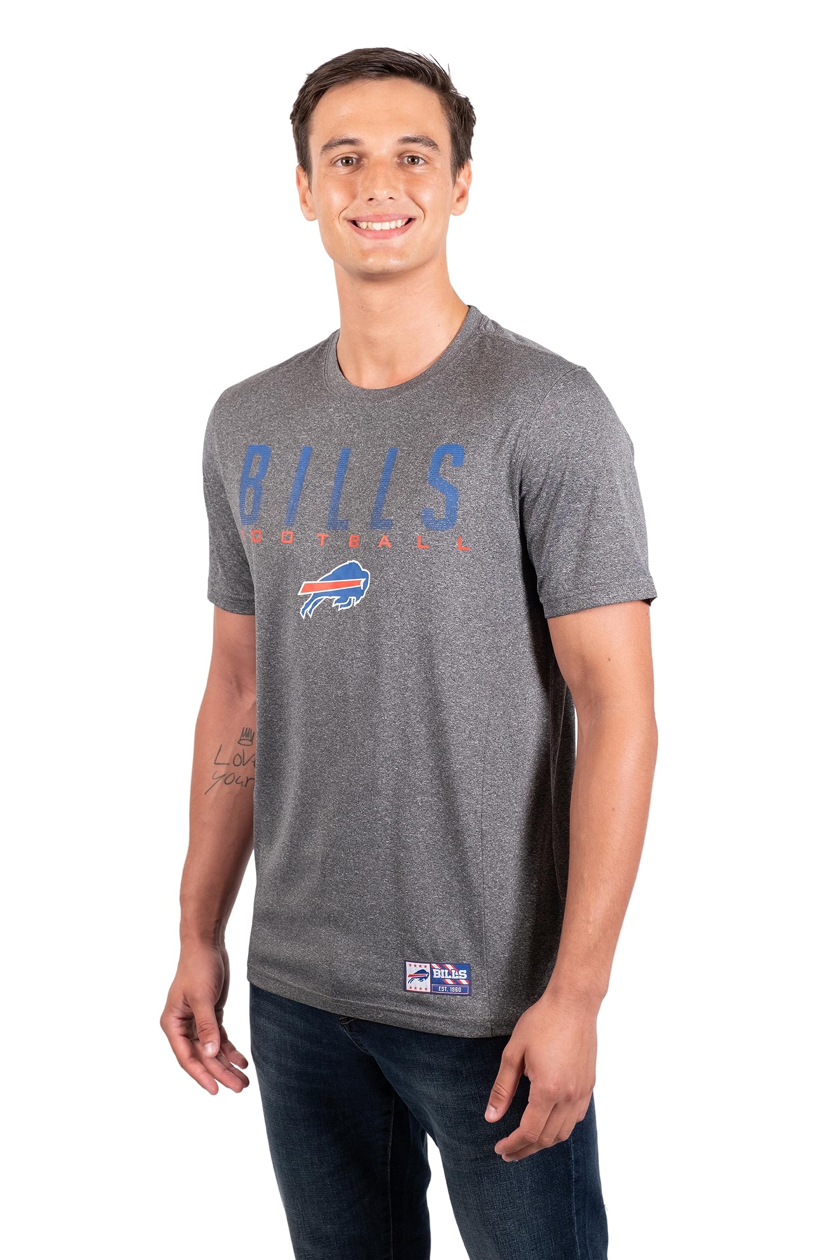 Ultra Game NFL Buffalo Bills Mens Super Soft Ultimate Game Day T-Shirt|Buffalo Bills