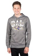 Ultra Game NFL Baltimore Ravens Mens Soft Fleece Hoodie Pullover Sweatshirt With Zipper Pockets|Baltimore Ravens