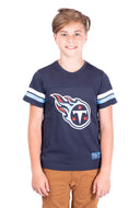 Ultra Game NFL Tennessee Titans Youth Soft Mesh Vintage Jersey T-Shirt|Tennessee Titans