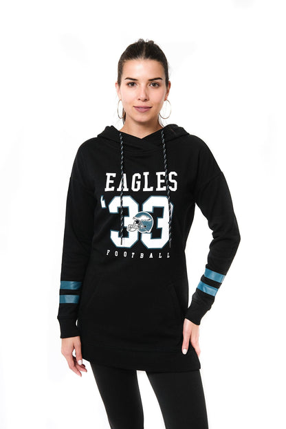 Ultra Game NFL Philadelphia Eagles Womens Soft French Terry Tunic Hoodie Pullover Sweatshirt|Philadelphia Eagles - UltraGameShop