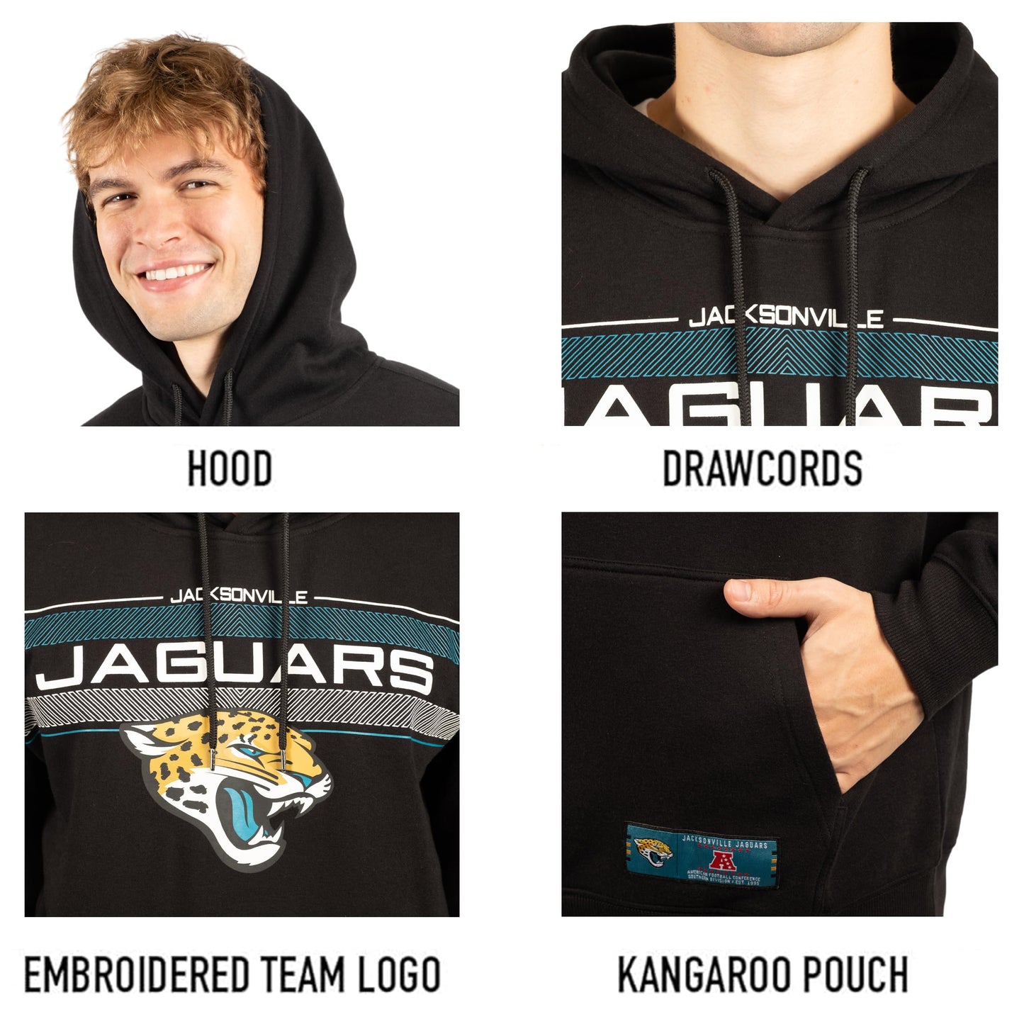 Ultra Game NFL Jacksonville Jaguars Mens Super Soft Supreme Pullover Hoodie Sweatshirt|Jacksonville Jaguars - UltraGameShop