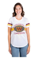 Ultra Game NFL Washington Commanders Womens Soft Mesh Jersey Varsity Tee Shirt|Washington Commanders