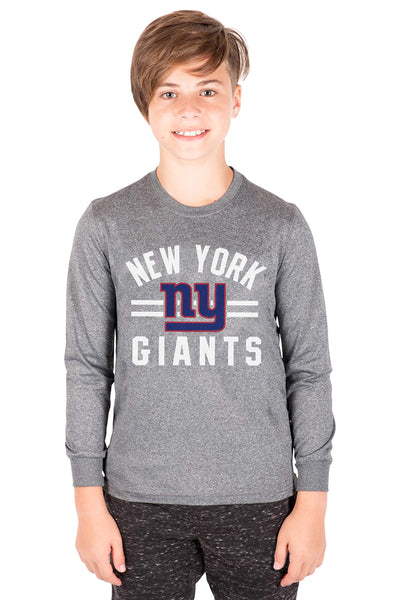 Ultra Game NFL New York Giants Youth Super Soft Supreme Long Sleeve T-Shirt|New York Giants