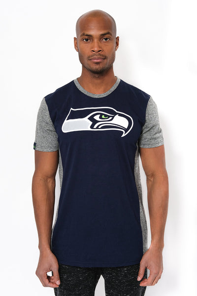 Ultra Game NFL Seattle Seahawks Mens T-Shirt Raglan Block Short Sleeve Tee Shirt|Seattle Seahawks