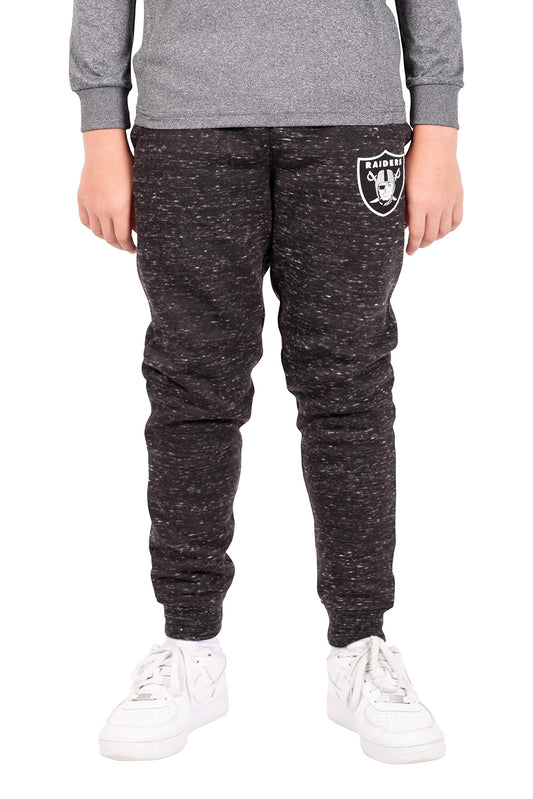 Ultra Game NFL Las Vegas Raiders Youth Extra Soft Black Snow Fleece Jogger Sweatpants|Las Vegas Raiders - UltraGameShop