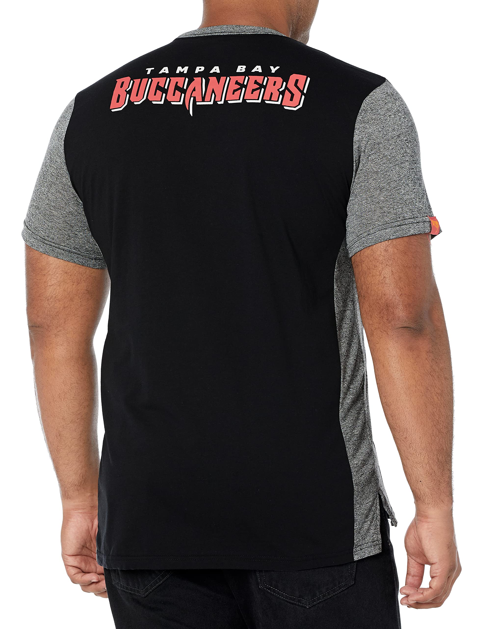 Ultra Game NFL Tampa Bay Buccaneers Mens T-Shirt Raglan Block Short Sleeve Tee Shirt|Tampa Bay Buccaneers