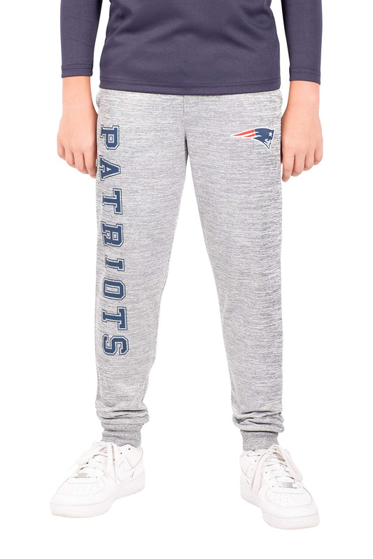 Ultra Game NFL New England Patriots Youth High Performance Moisture Wicking Fleece Jogger Sweatpants|New England Patriots - UltraGameShop