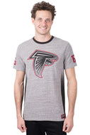 Ultra Game NFL Atlanta Falcons Mens Vintage Ringer Short Sleeve Tee Shirt|Atlanta Falcons
