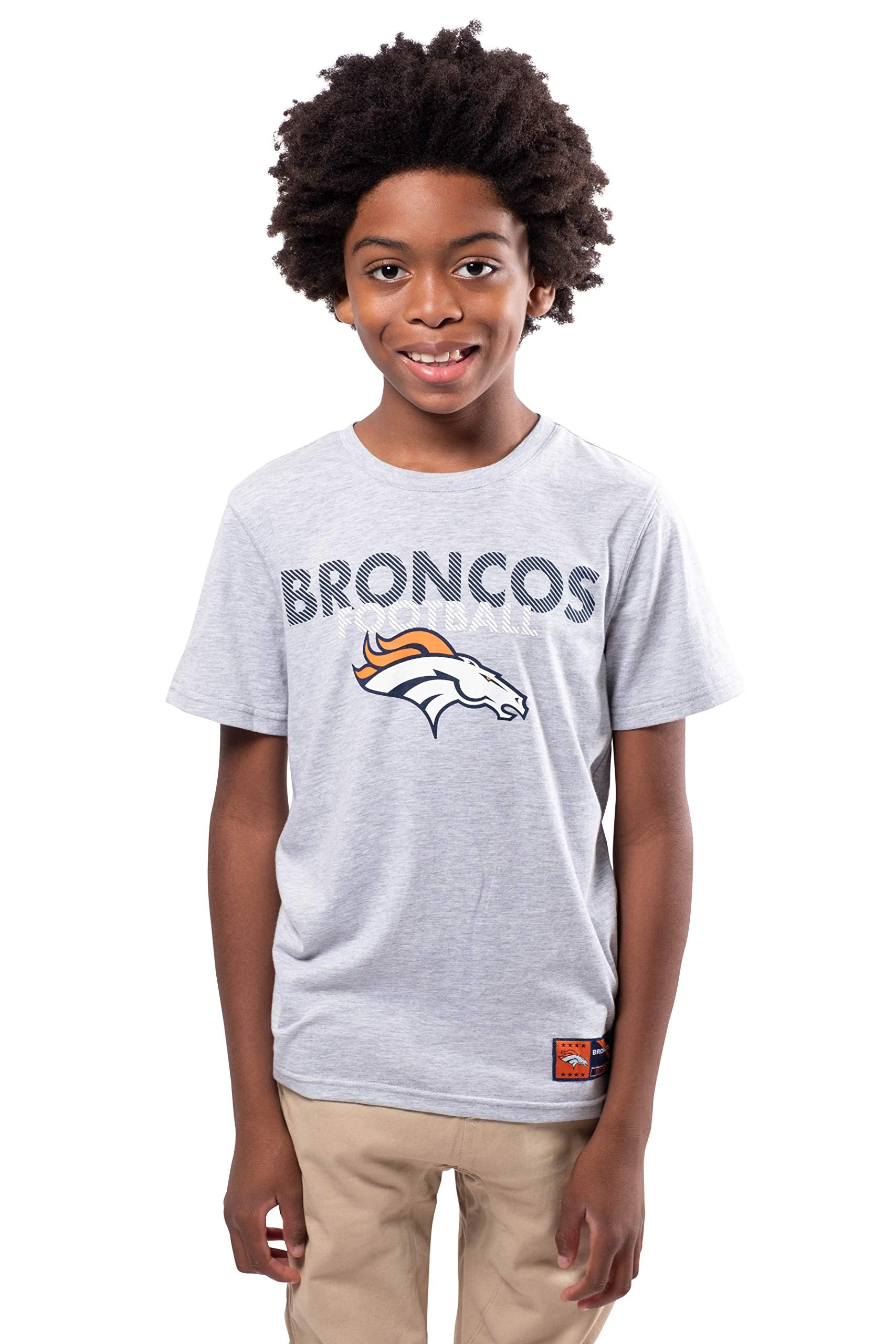 Ultra Game NFL Denver Broncos Youth Active Crew Neck Tee Shirt|Denver Broncos - UltraGameShop