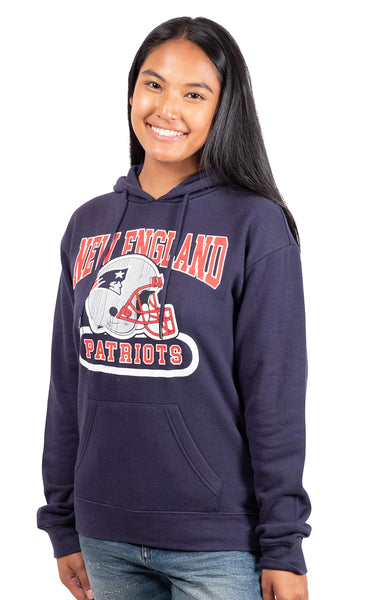 Ultra Game NFL New England Patriots Womens Super Soft Supreme Pullover Hoodie Sweatshirt|New England Patriots