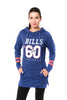 Ultra Game NFL Buffalo Bills Womens Soft French Terry Tunic Hoodie Pullover Sweatshirt|Buffalo Bills