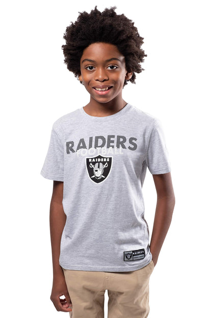 Ultra Game NFL Las Vegas Raiders Youth Active Crew Neck Tee Shirt|Las Vegas Raiders - UltraGameShop