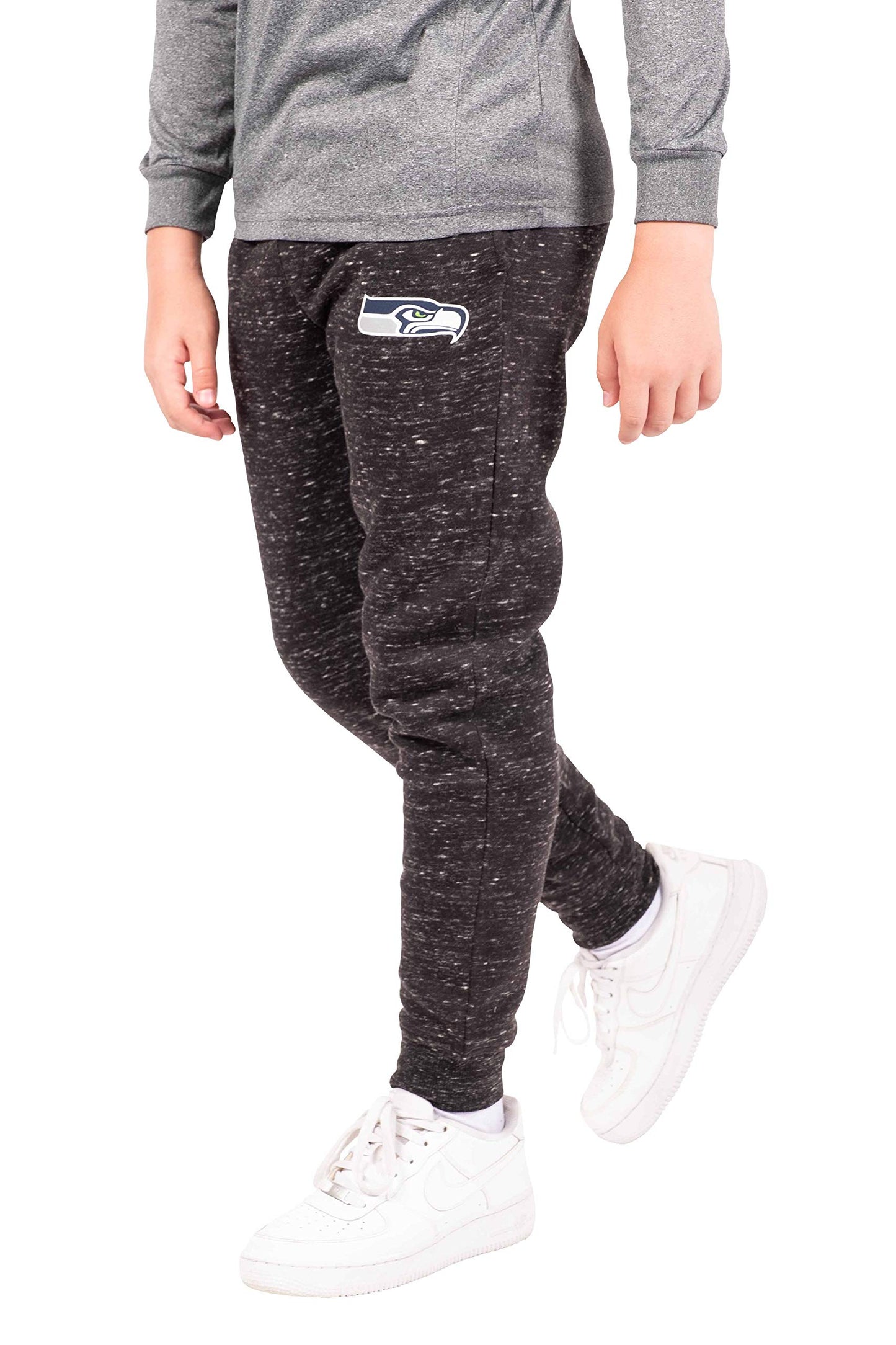 Ultra Game NFL Seattle Seahawks Youth Extra Soft Black Snow Fleece Jogger Sweatpants|Seattle Seahawks - UltraGameShop