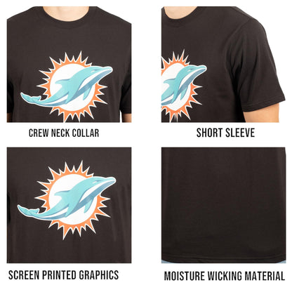 Ultra Game NFL Miami Dolphins Mens Super Soft Ultimate Team Logo T-Shirt|Miami Dolphins - UltraGameShop