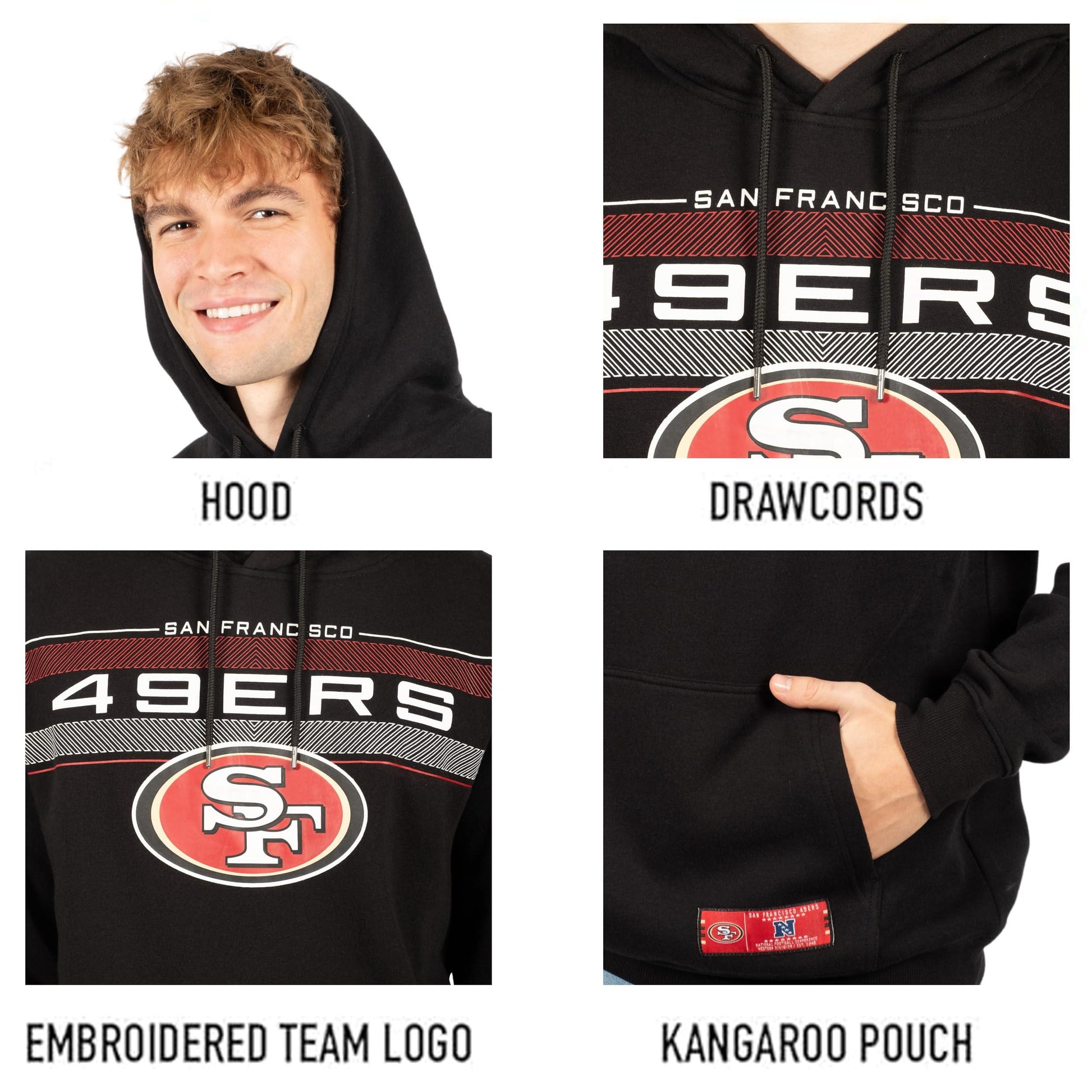 Ultra Game NFL San Francisco 49ers Mens Super Soft Supreme Pullover Hoodie Sweatshirt|San Francisco 49ers - UltraGameShop