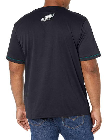 Ultra Game NFL Philadelphia Eagles Mens Game Day Button Down Baseball Mesh Jersey Shirt|Philadelphia Eagles - UltraGameShop