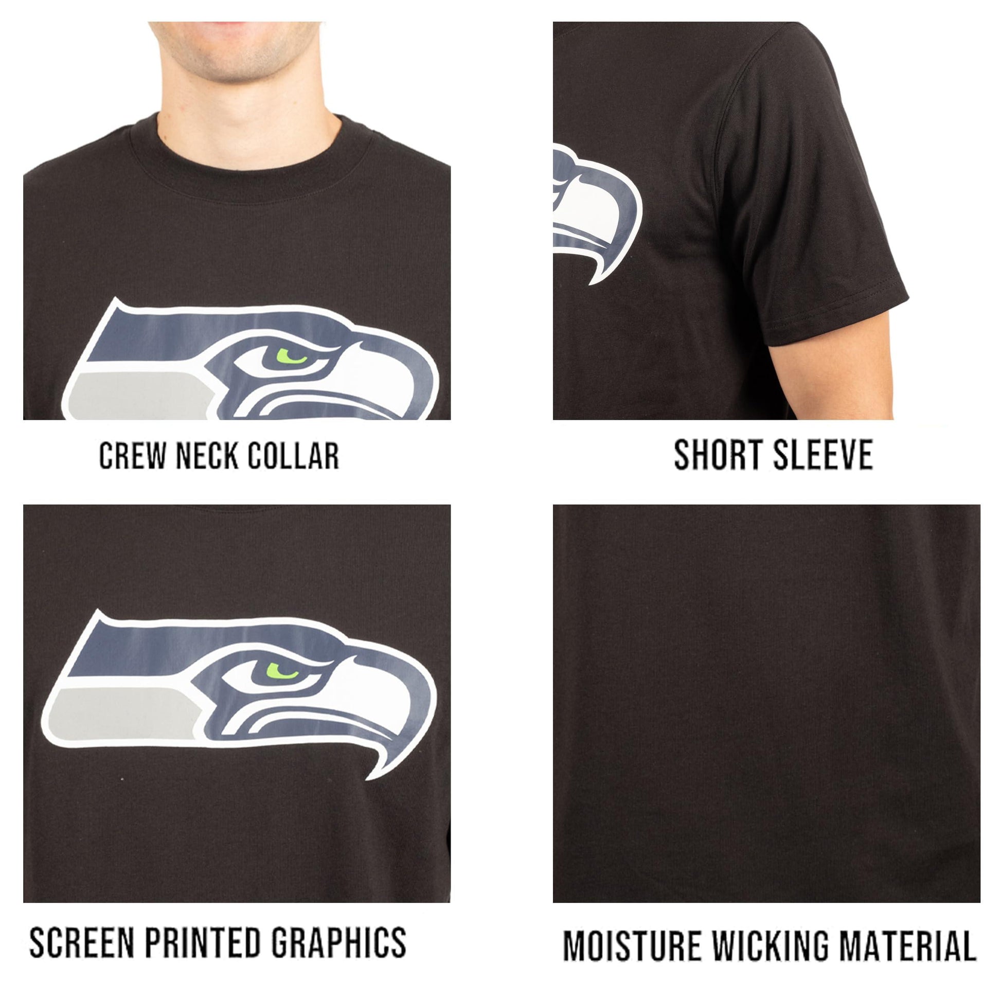 Ultra Game NFL Seattle Seahawks Mens Super Soft Ultimate Team Logo T-Shirt|Seattle Seahawks - UltraGameShop