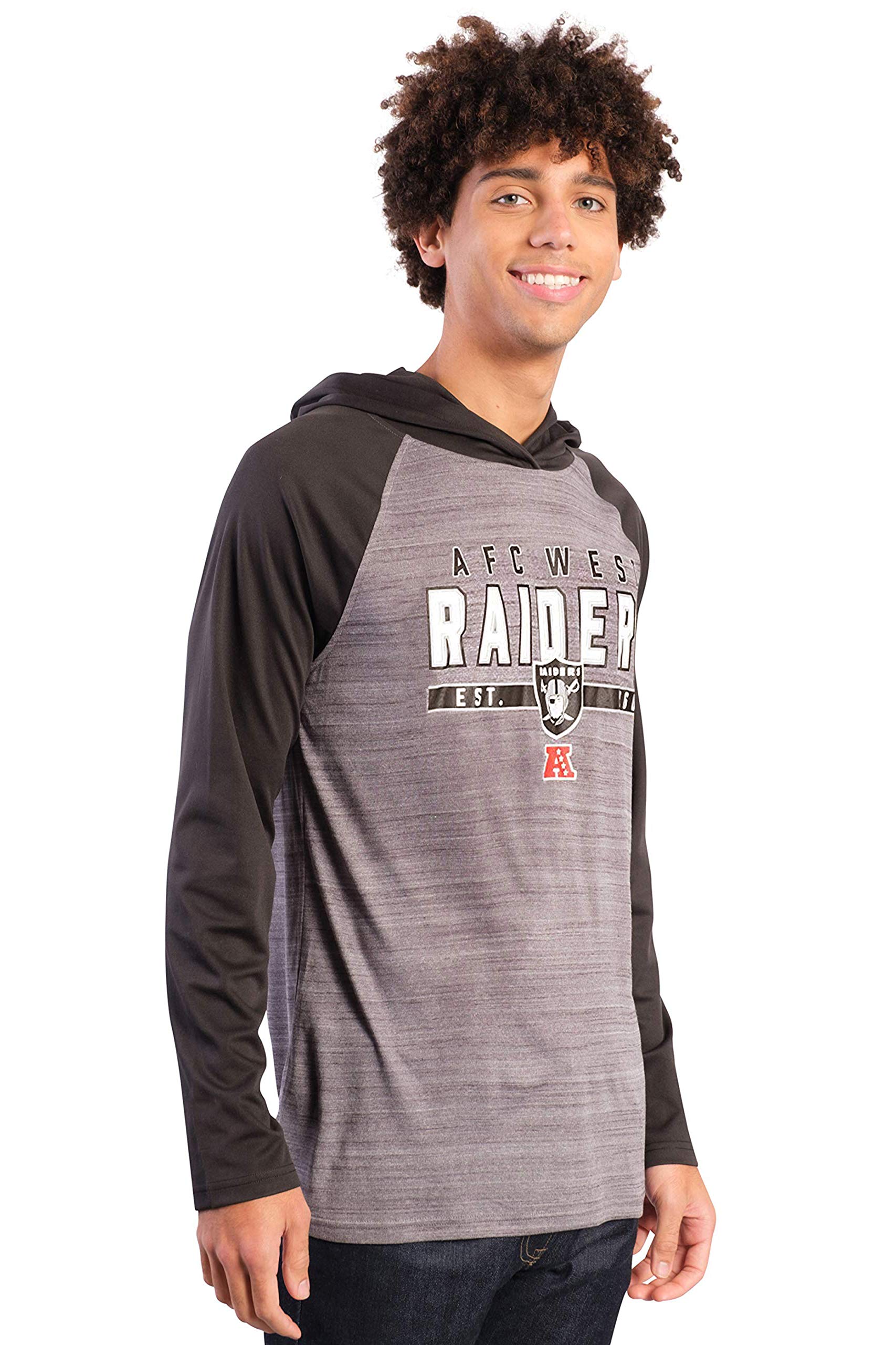 Ultra Game NFL Las Vegas Raiders Mens Athletic Performance Soft Pullover Lightweight Hoodie Sweatshirt|Las Vegas Raiders - UltraGameShop