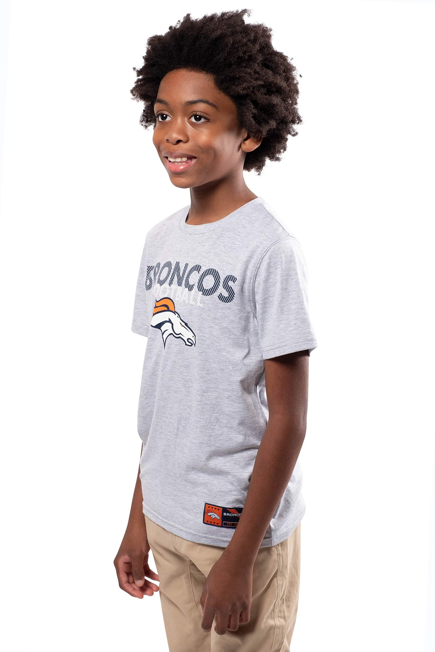 Ultra Game NFL Denver Broncos Youth Active Crew Neck Tee Shirt|Denver Broncos - UltraGameShop