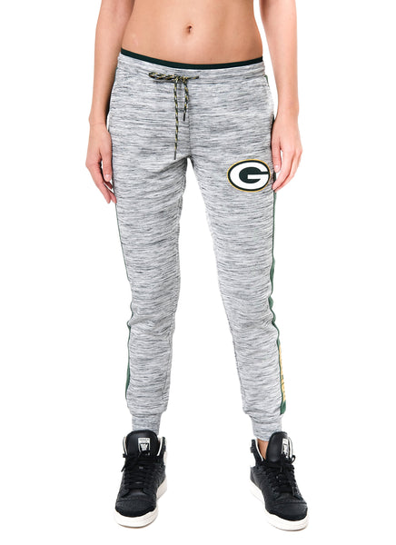 Ultra Game NFL Green Bay Packers Womens Active Soft Fleece Jogger Sweatpants|Green Bay Packers
