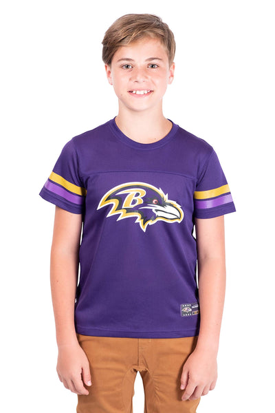 Ultra Game NFL Baltimore Ravens Youth Soft Mesh Vintage Jersey T-Shirt|Baltimore Ravens