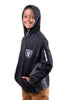 Ultra Game NFL Las Vegas Raiders Youth Extra Soft Fleece Quarter Zip Pullover Hoodie Sweartshirt|Las Vegas Raiders