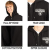 Ultra Game NFL Las Vegas Raiders Mens Standard Sherpa Full Zip Cozy Fleece Hoodie Sweatshirt Jacket|Las Vegas Raiders