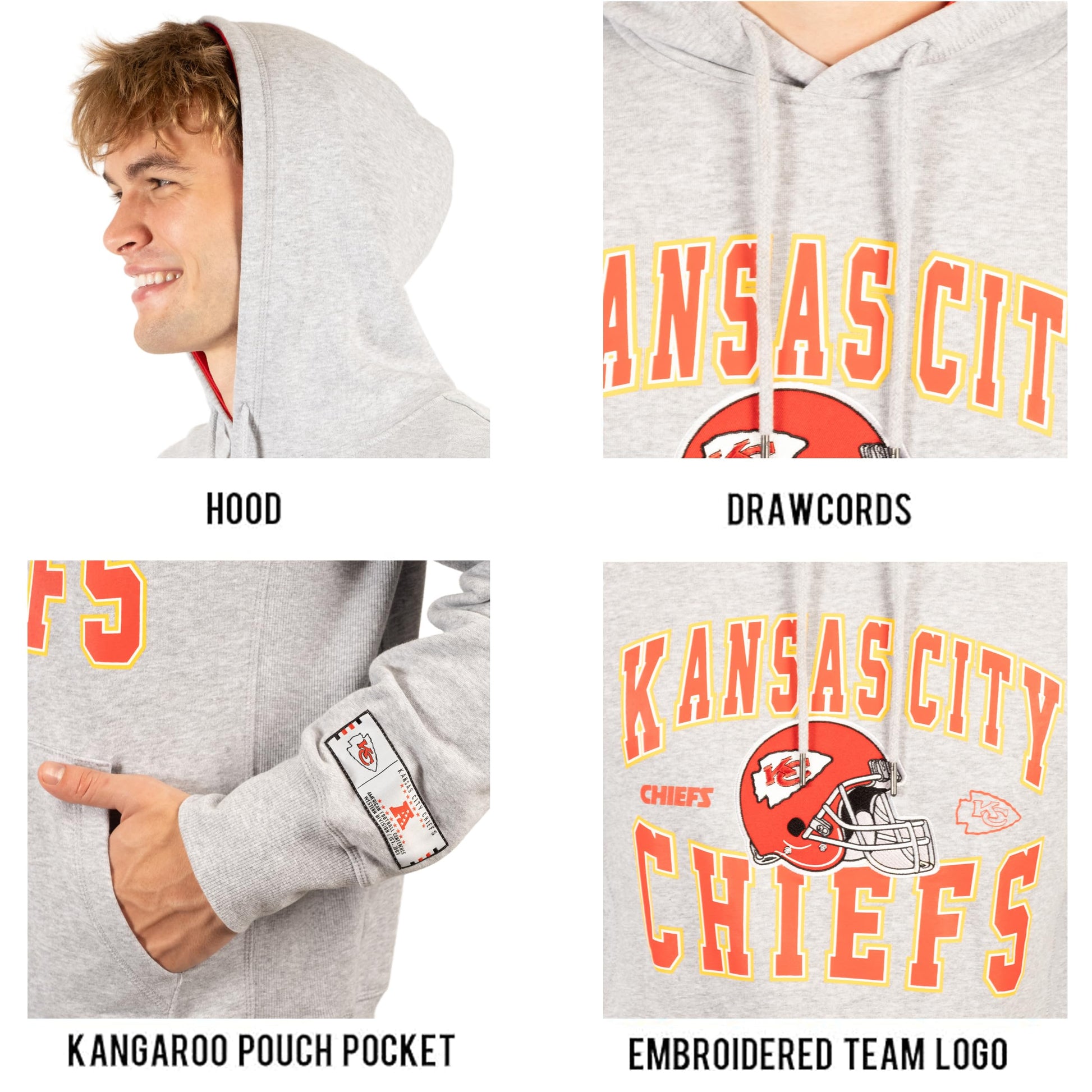 Ultra Game NFL Kansas City Chiefs Mens Ultimate Quality Super Soft Hoodie Sweatshirt|Kansas City Chiefs - UltraGameShop