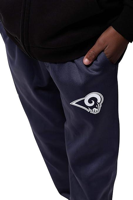 Ultra Game NFL Los Angeles Rams Youth High Performance Moisture Wicking Fleece Jogger Sweatpants|Los Angeles Rams - UltraGameShop