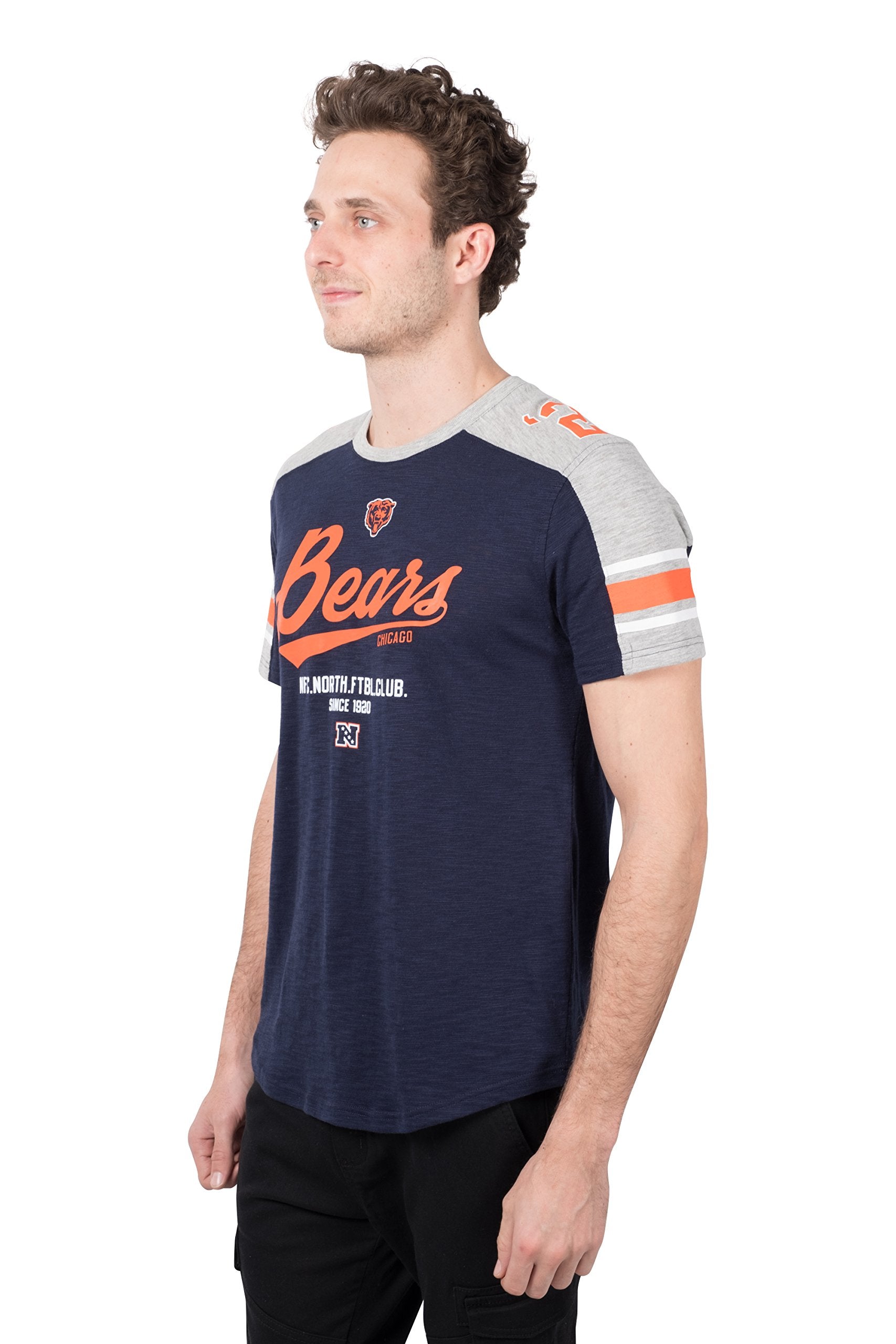 Ultra Game NFL Chicago Bears Mens Active Crew Neck Jersey Tee Shirt|Chicago Bears
