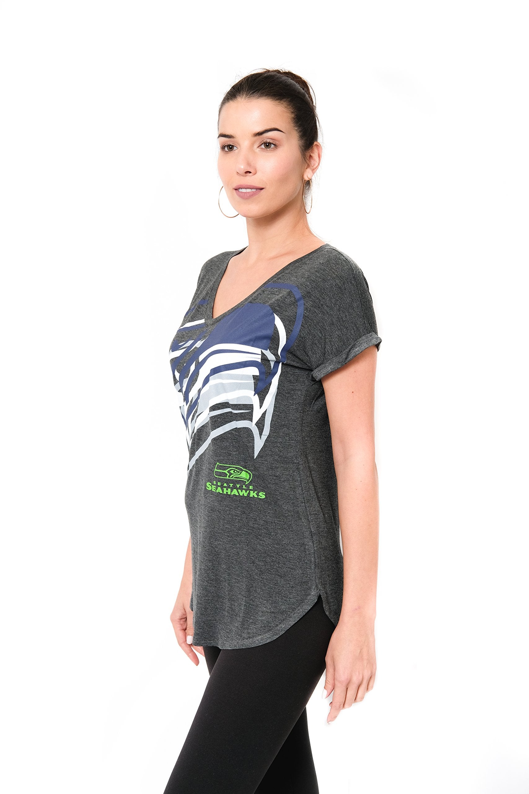 Ultra Game NFL Seattle Seahawks Womens Vintage Stripe Soft Modal Tee Shirt|Seattle Seahawks