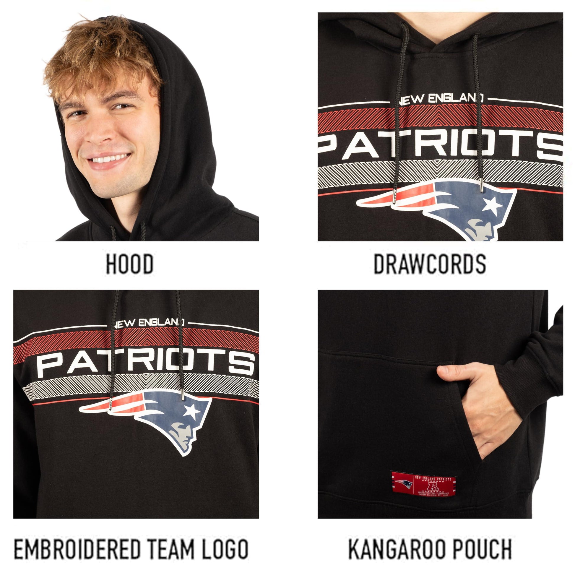 Ultra Game NFL New England Patriots Mens Super Soft Supreme Pullover Hoodie Sweatshirt|New England Patriots - UltraGameShop