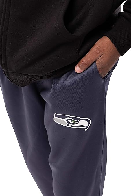 Ultra Game NFL Seattle Seahawks Youth High Performance Moisture Wicking Fleece Jogger Sweatpants|Seattle Seahawks - UltraGameShop