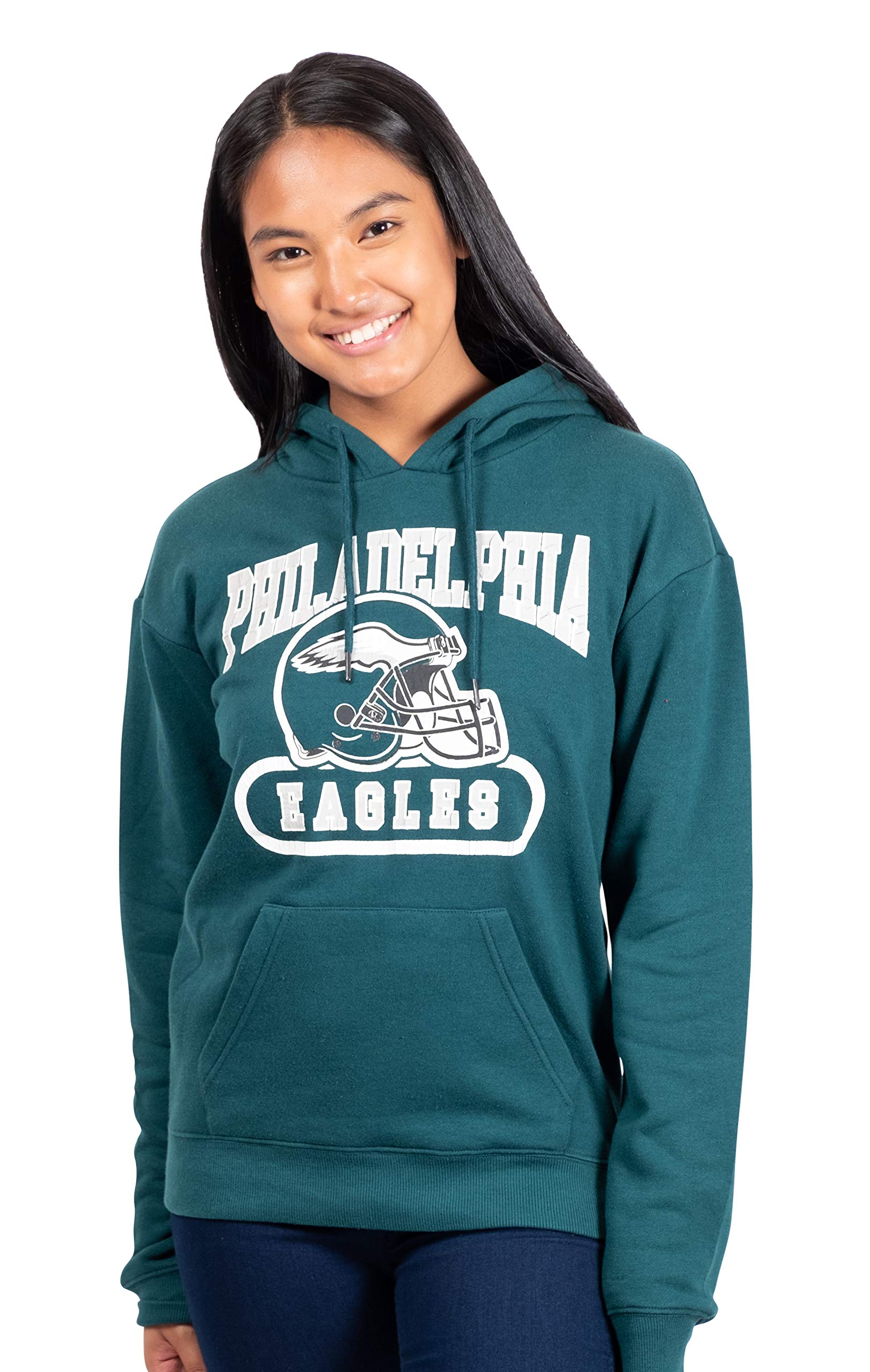 Ultra Game NFL Philadelphia Eagles Womens Super Soft Supreme Pullover Hoodie Sweatshirt|Philadelphia Eagles