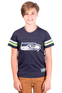 Ultra Game NFL Seattle Seahawks Youth Soft Mesh Vintage Jersey T-Shirt|Seattle Seahawks