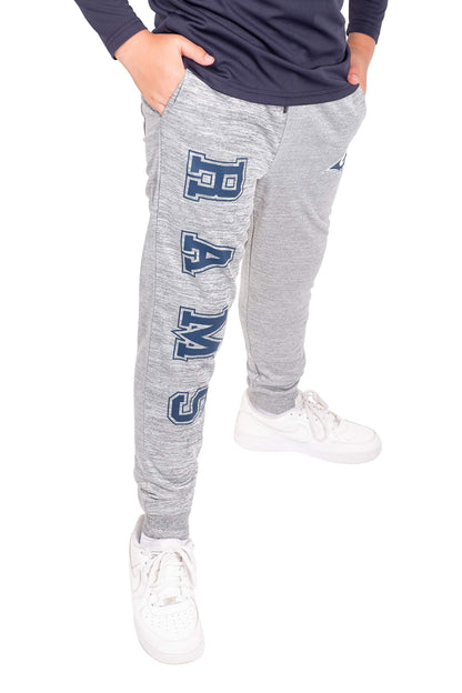 Ultra Game NFL Los Angeles Rams Youth High Performance Moisture Wicking Fleece Jogger Sweatpants|Los Angeles Rams - UltraGameShop