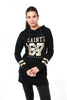 Ultra Game NFL New Orleans Saints Womens Soft French Terry Tunic Hoodie Pullover Sweatshirt|New Orleans Saints