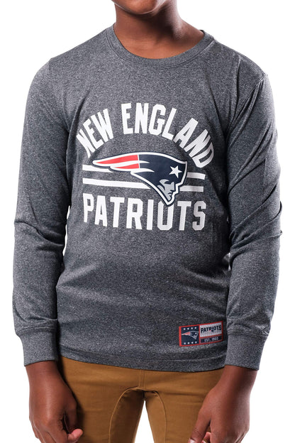 Ultra Game NFL New England Patriots Youth Super Soft Supreme Long Sleeve T-Shirt|New England Patriots - UltraGameShop