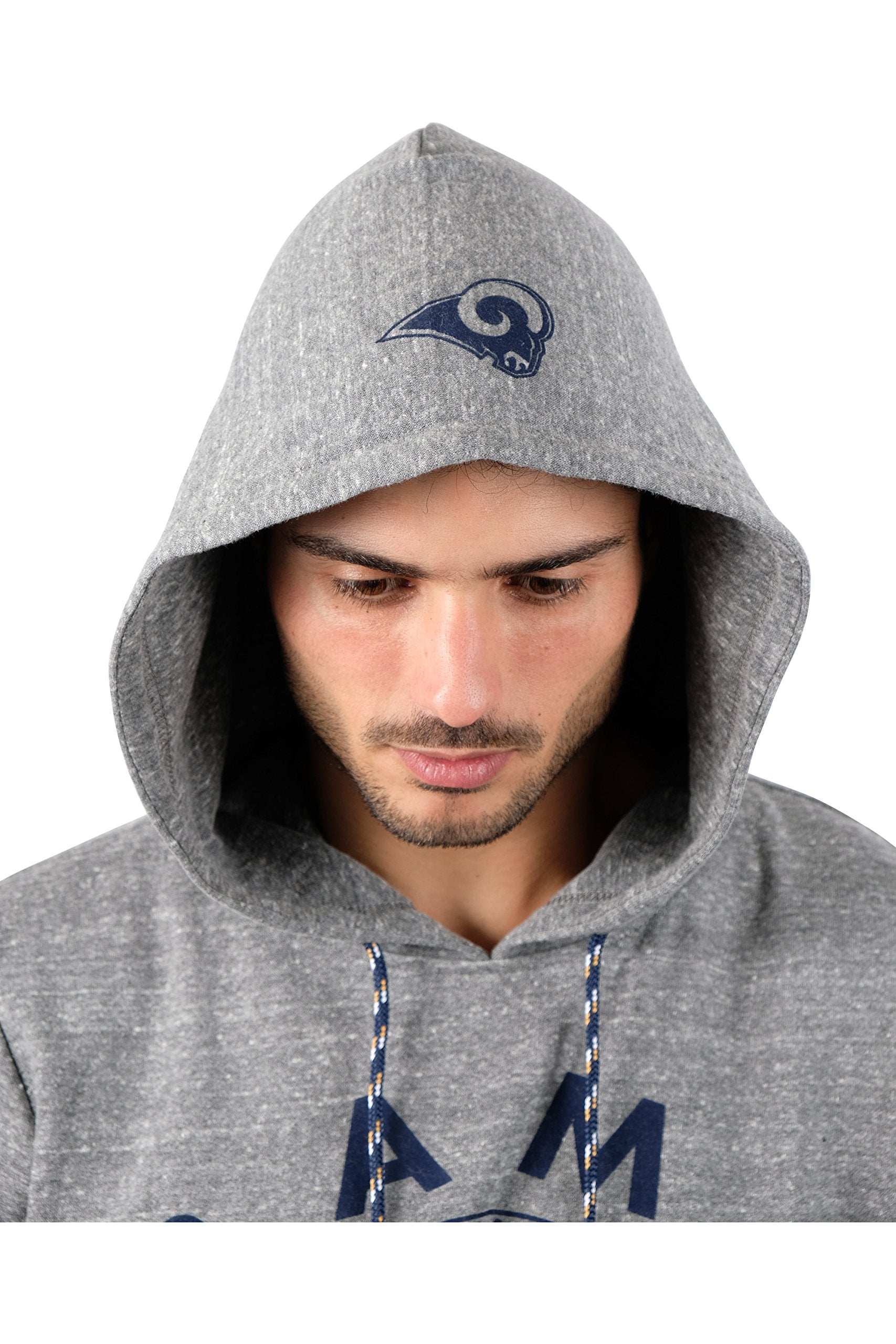 Ultra Game NFL Los Angeles Rams Mens Vintage Super Soft Fleece Pullover Hoodie|Los Angeles Rams - UltraGameShop