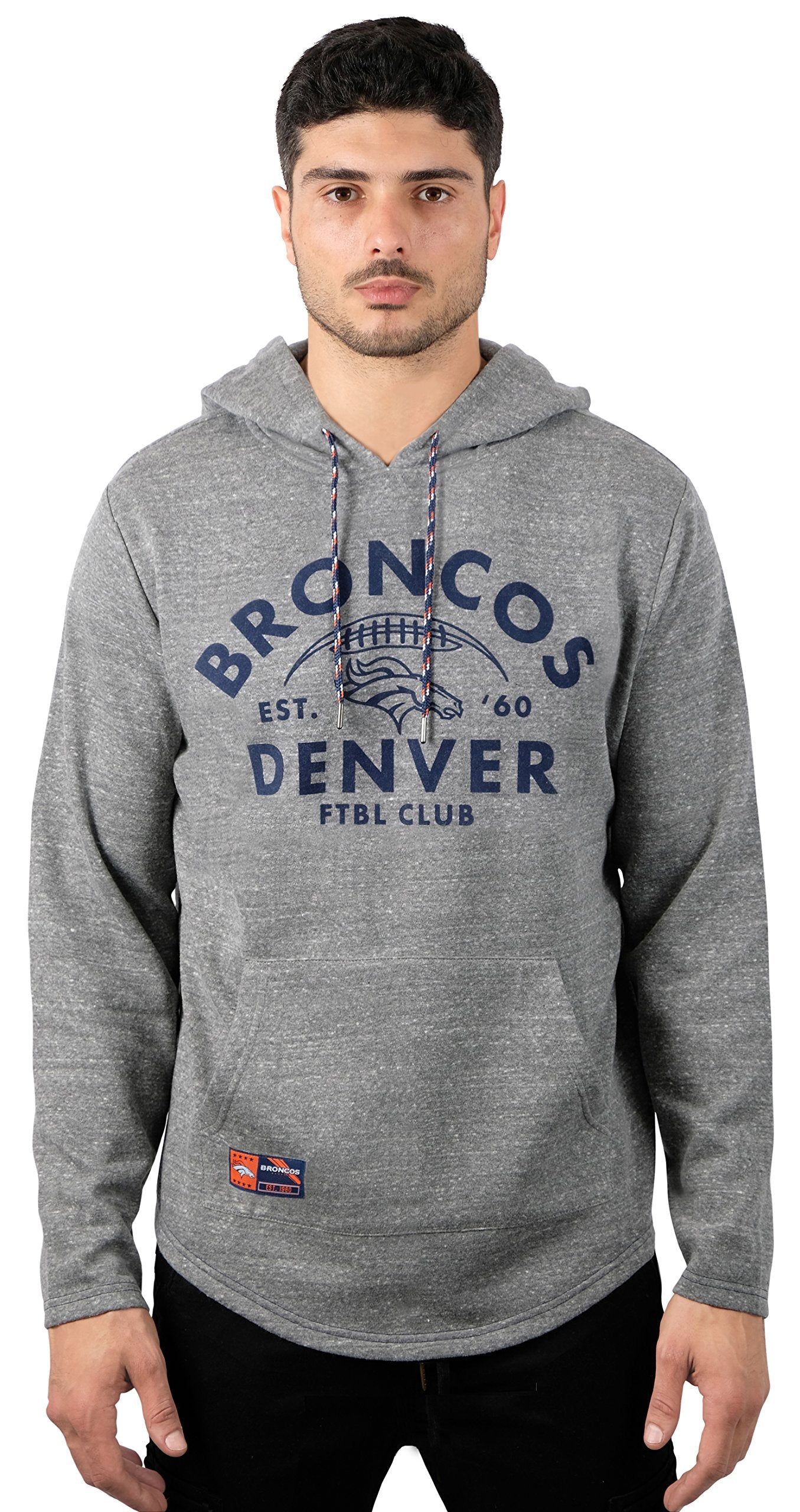 Ultra Game NFL Denver Broncos Mens Vintage Super Soft Fleece Pullover Hoodie|Denver Broncos