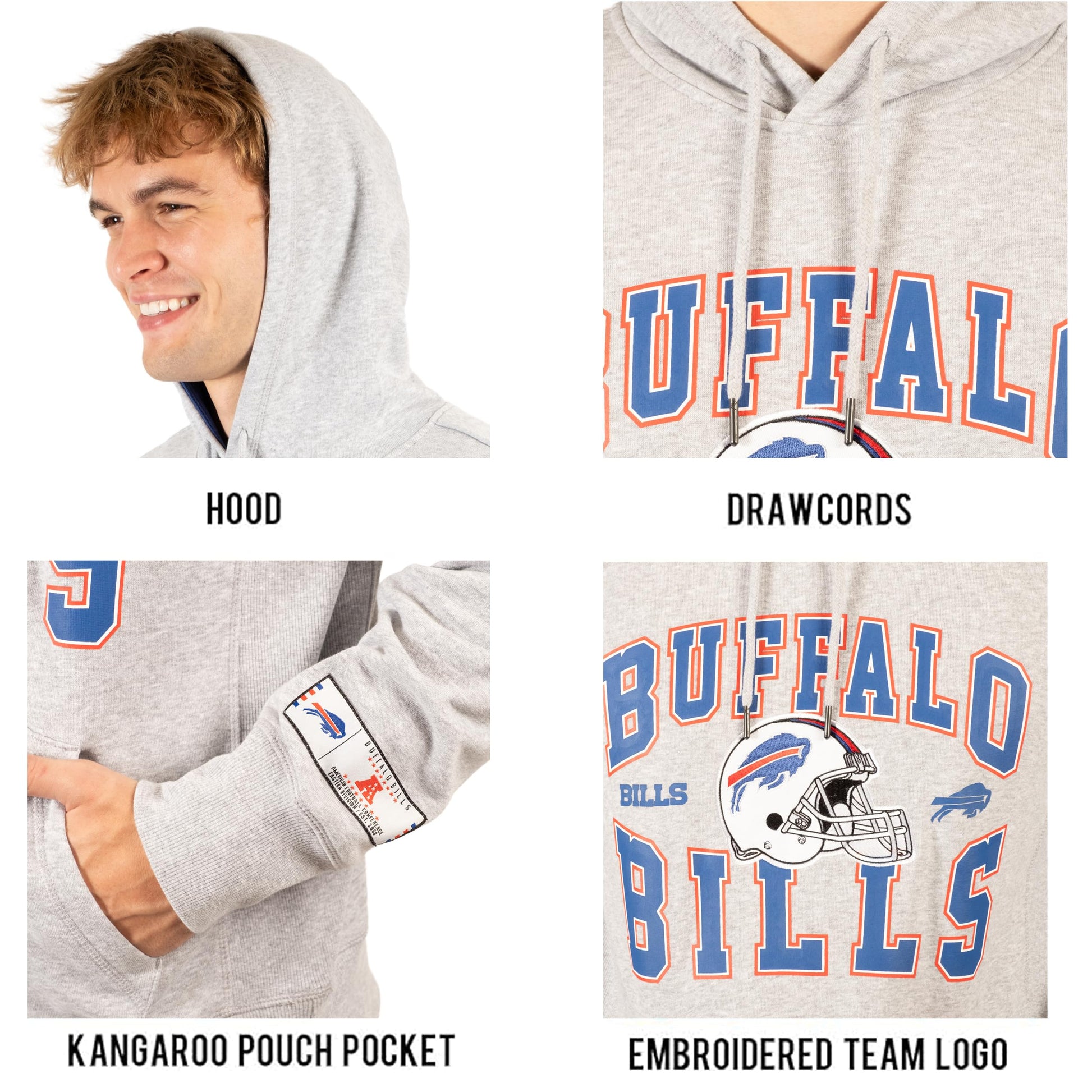 Ultra Game NFL Buffalo Bills Mens Ultimate Quality Super Soft Hoodie Sweatshirt|Buffalo Bills - UltraGameShop