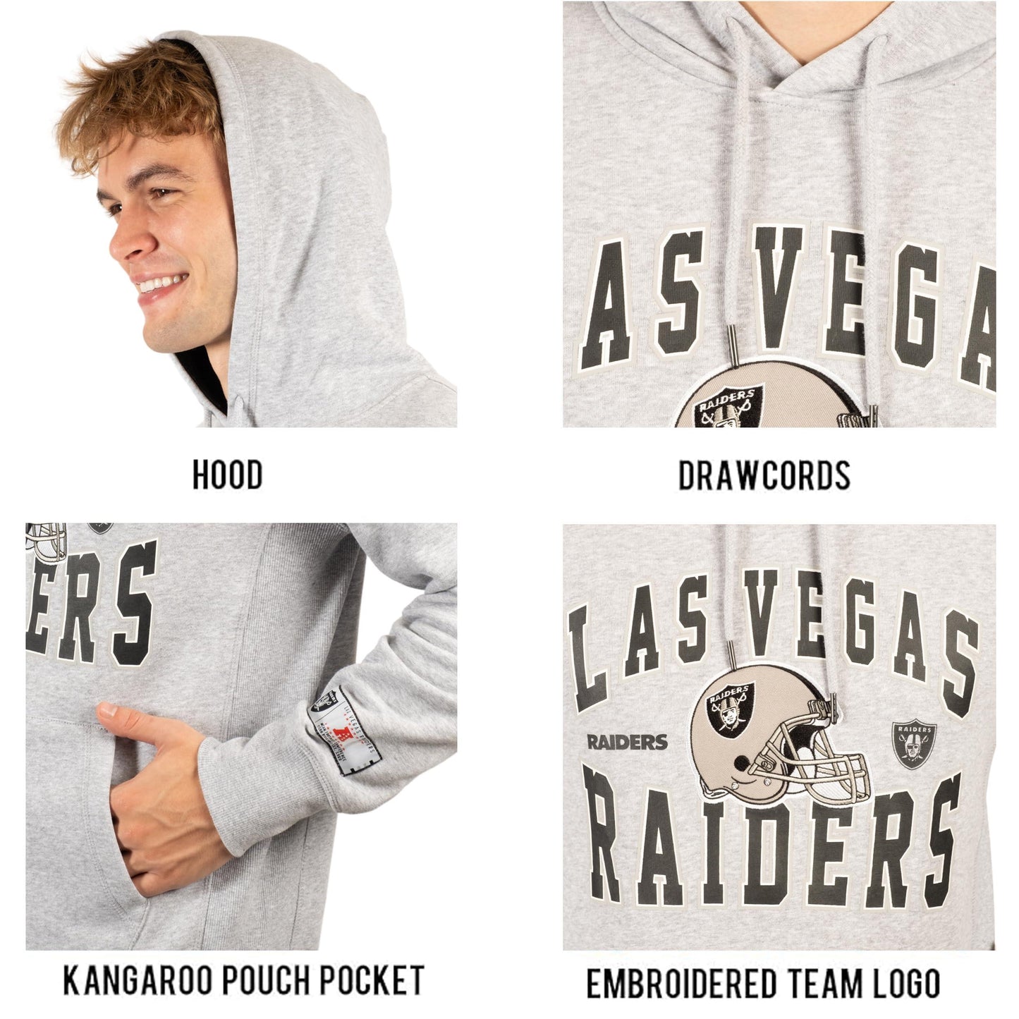 Ultra Game NFL Las Vegas Raiders Mens Ultimate Quality Super Soft Hoodie Sweatshirt|Las Vegas Raiders - UltraGameShop