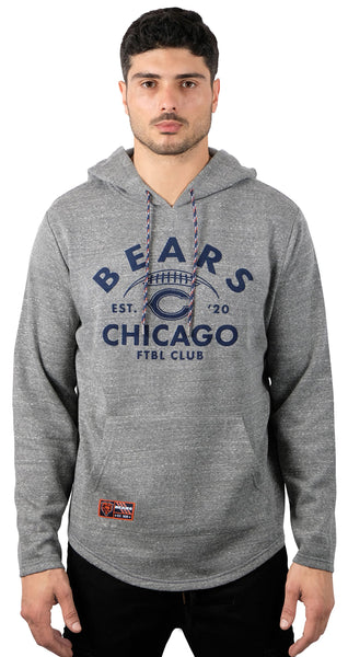 Ultra Game NFL Chicago Bears Mens Vintage Super Soft Fleece Pullover Hoodie|Chicago Bears