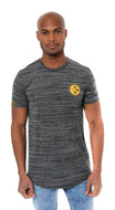 Ultra Game NFL Pittsburgh Steelers Mens Active Basic Space Dye Crew Neck Tee Shirt|Pittsburgh Steelers