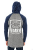 Ultra Game NFL Chicago Bears Mens Fleece Hoodie Pullover Sweatshirt Henley|Chicago Bears