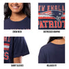 Ultra Game NFL New England Patriots Womens Distressed Graphics Soft Crew Neck Tee Shirt|New England Patriots